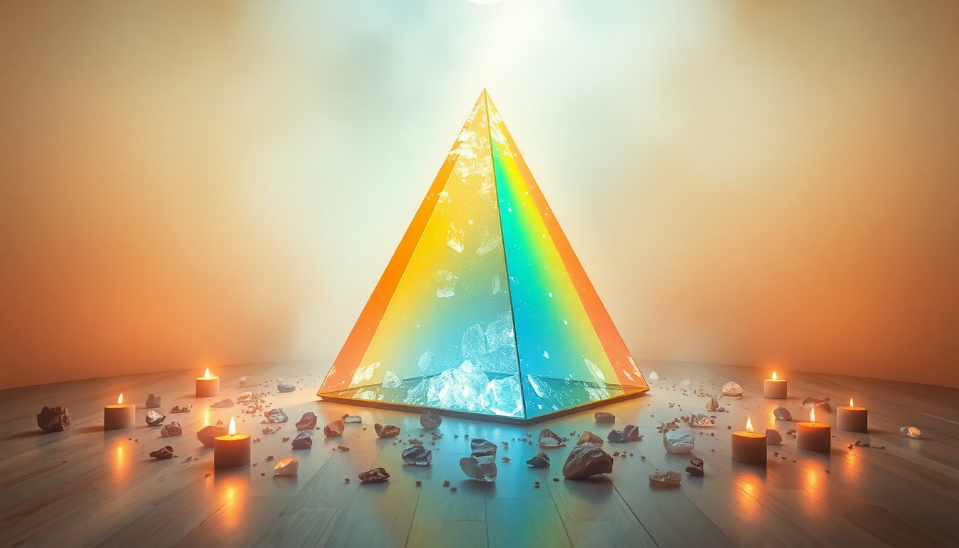 Find Your Inner Light with the Rainbow Moonstone Orgone Pyramid