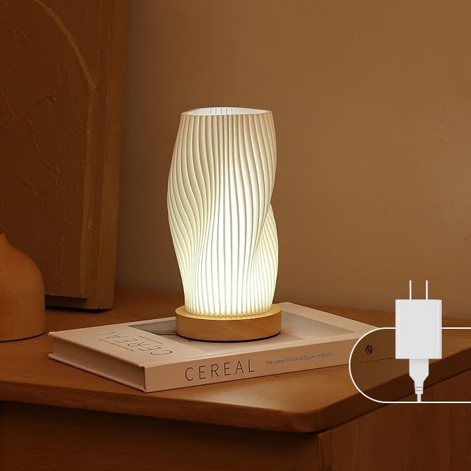 Dawnwake Essence Bedside Lamp with Wood Base