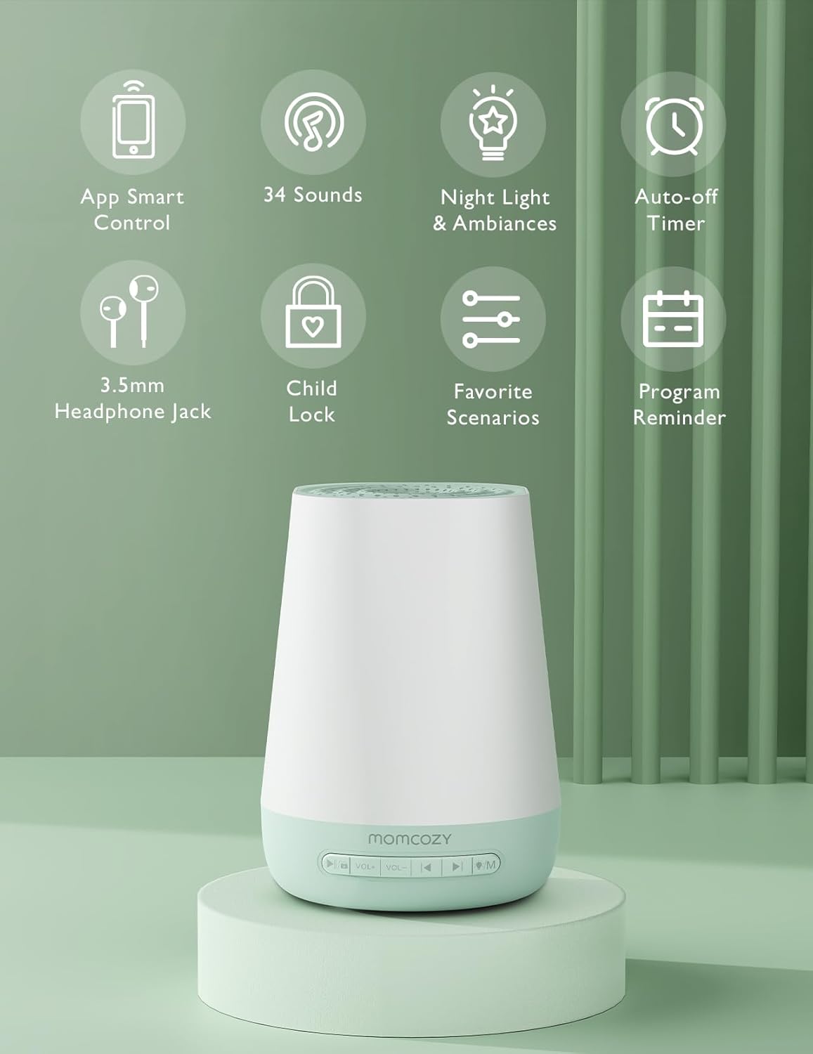 Baby Bliss White Noise Machine – Sleep Trainer & Night Light - High quality product image