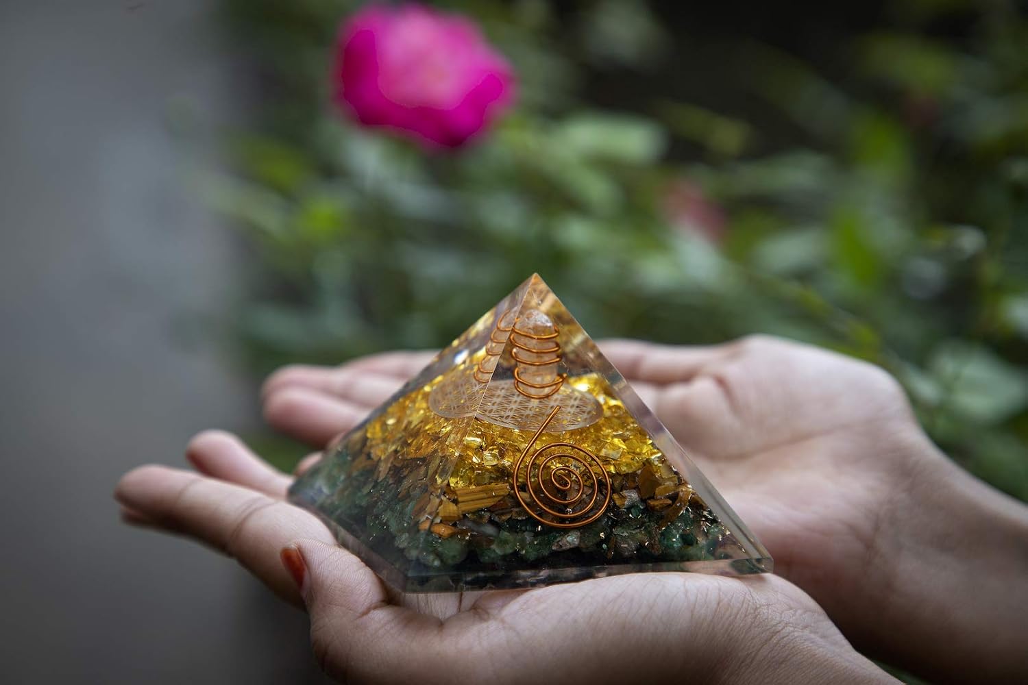 Abundance Energy Orgonite Pyramid - High quality product image