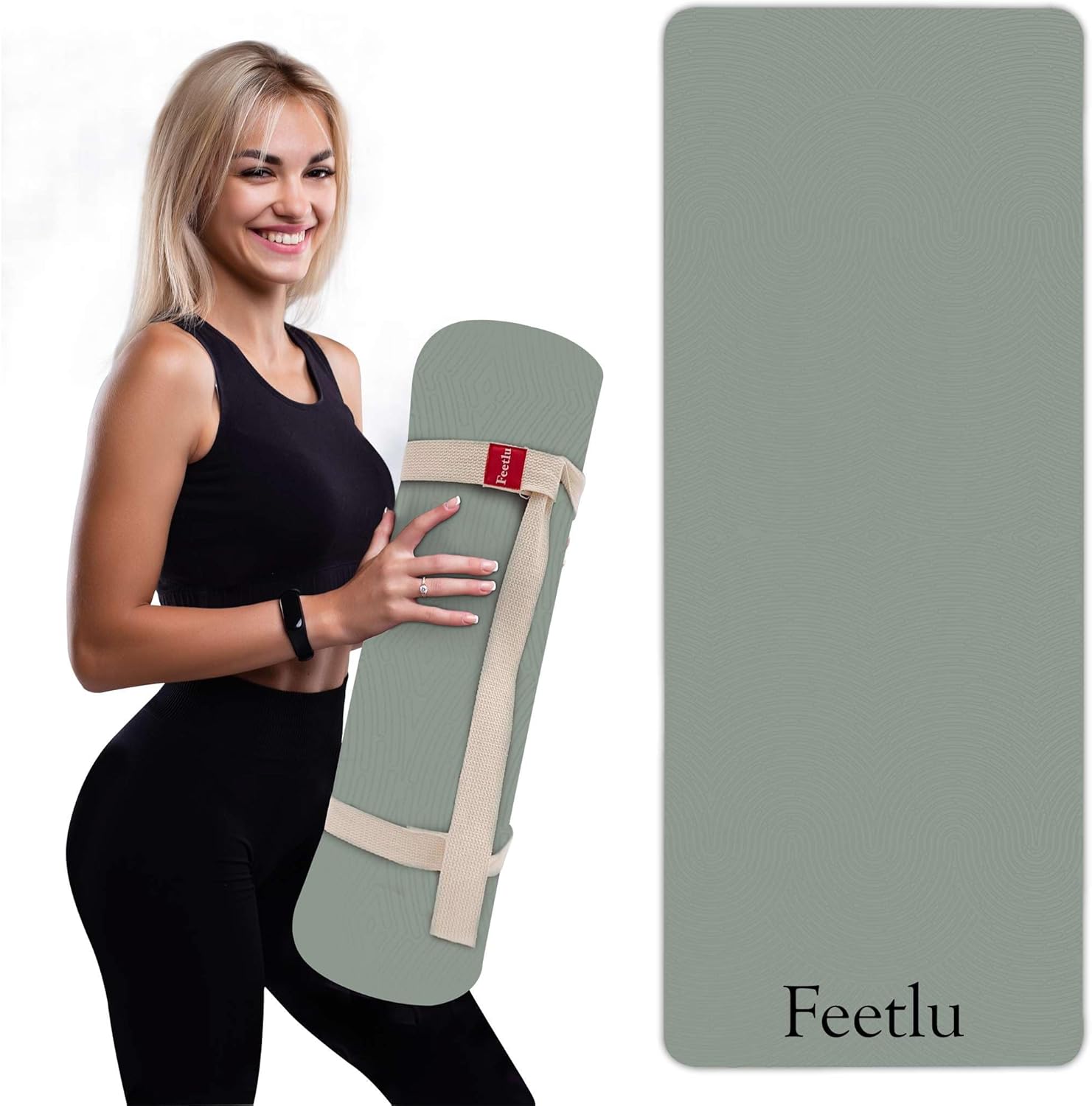 Yoga Mat with Strap for All Workouts