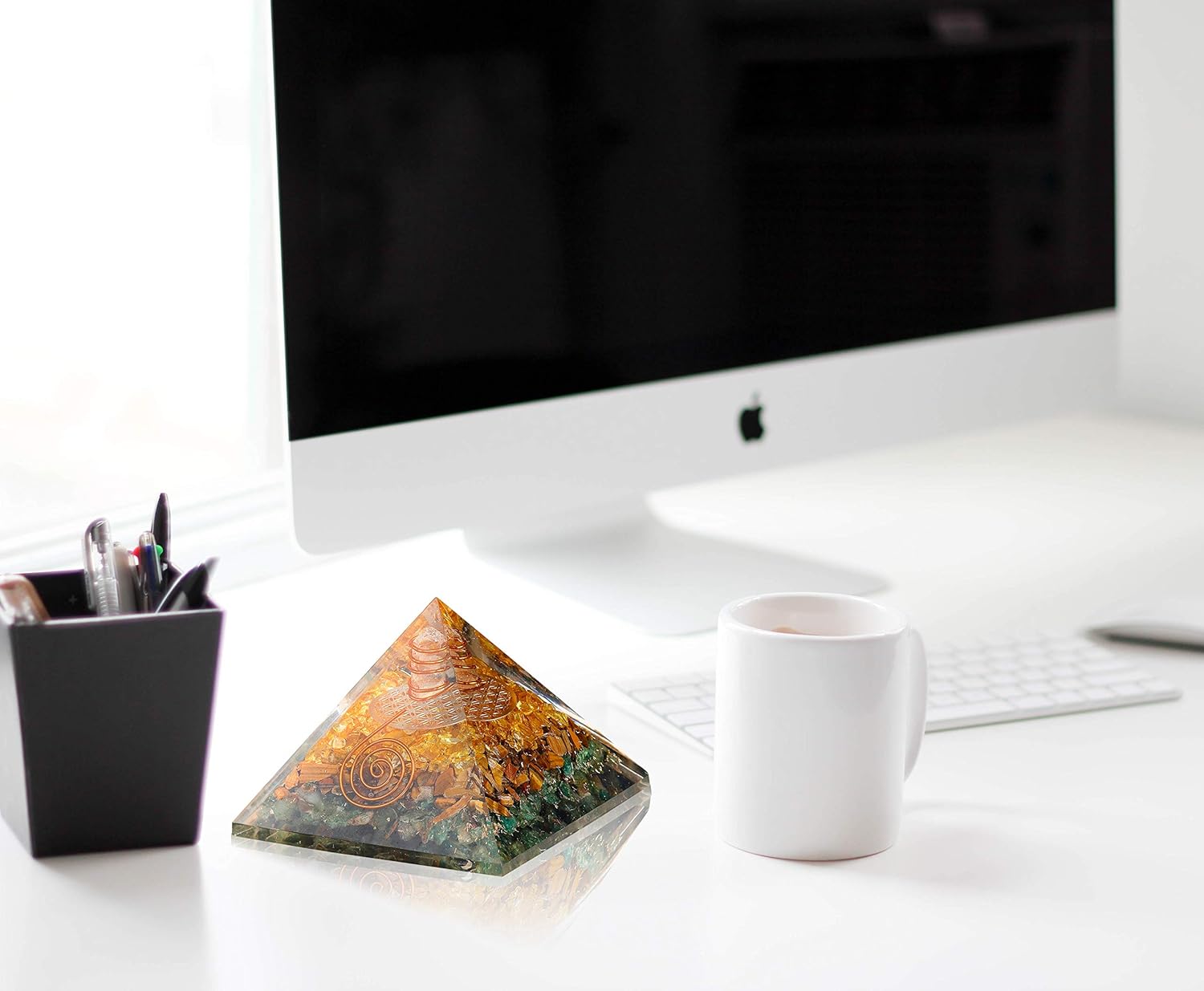 Abundance Energy Orgonite Pyramid - High quality product image