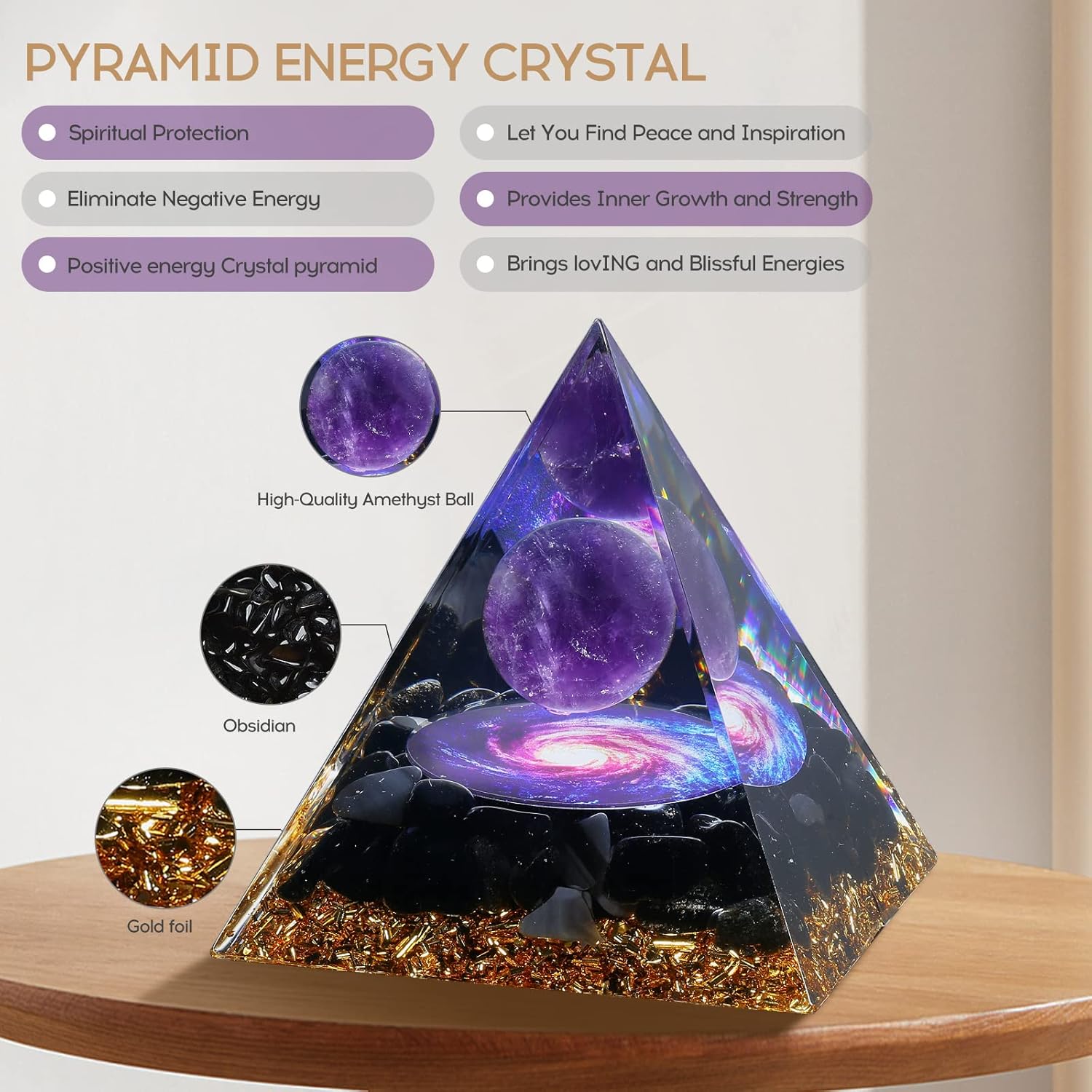 Hopeseed Orgone Pyramid for Positive Energy - Maria