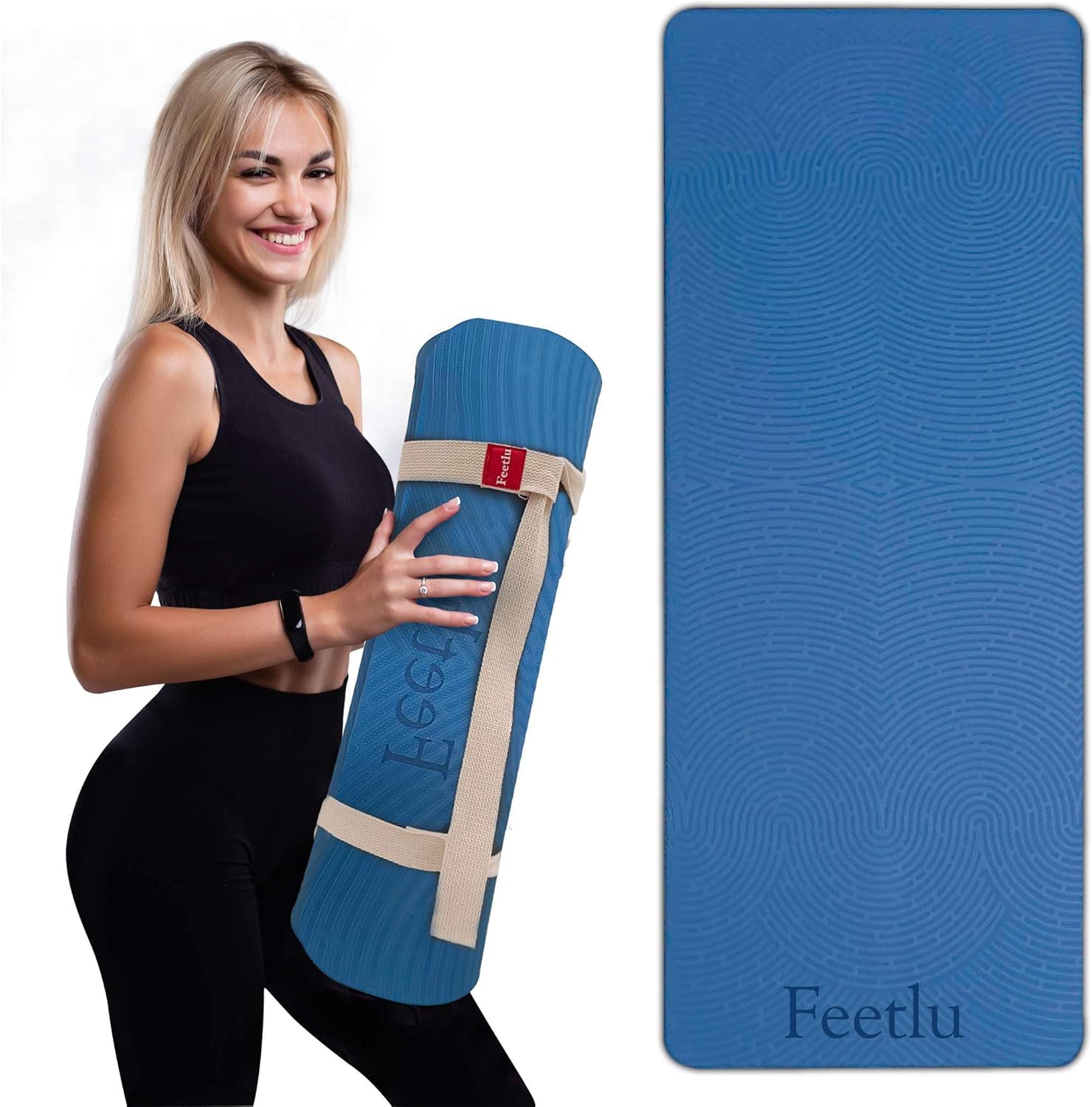 Yoga Mat with Strap for All Workouts