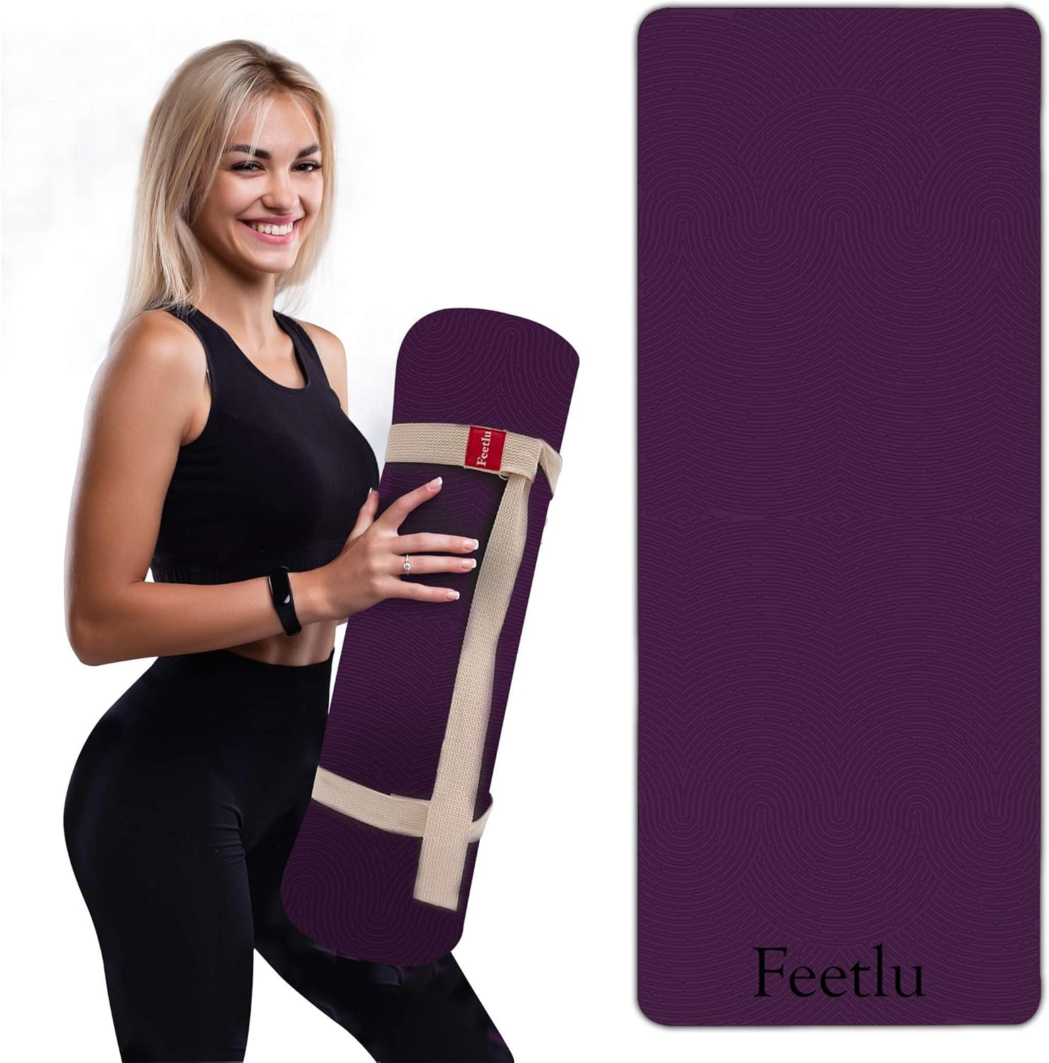 Yoga Mat with Strap for All Workouts