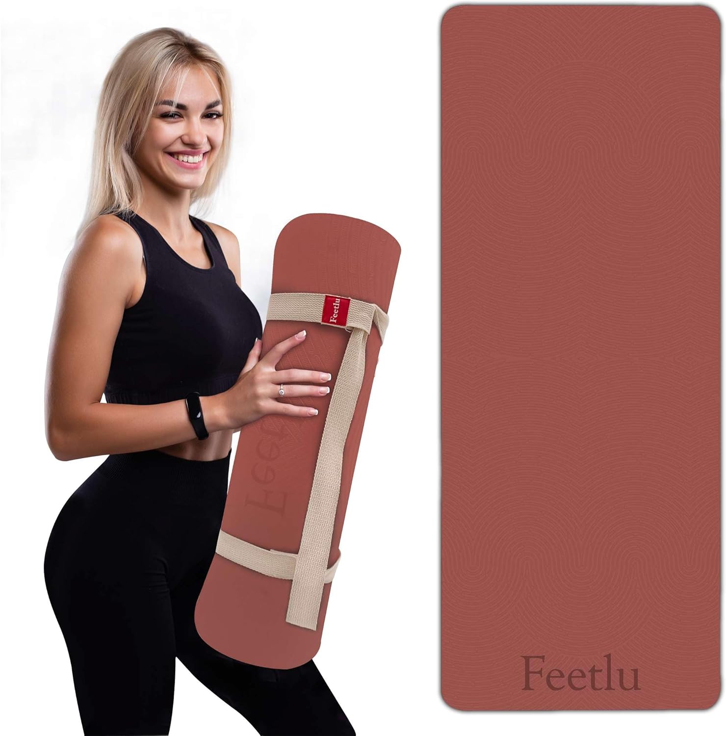 Yoga Mat with Strap for All Workouts