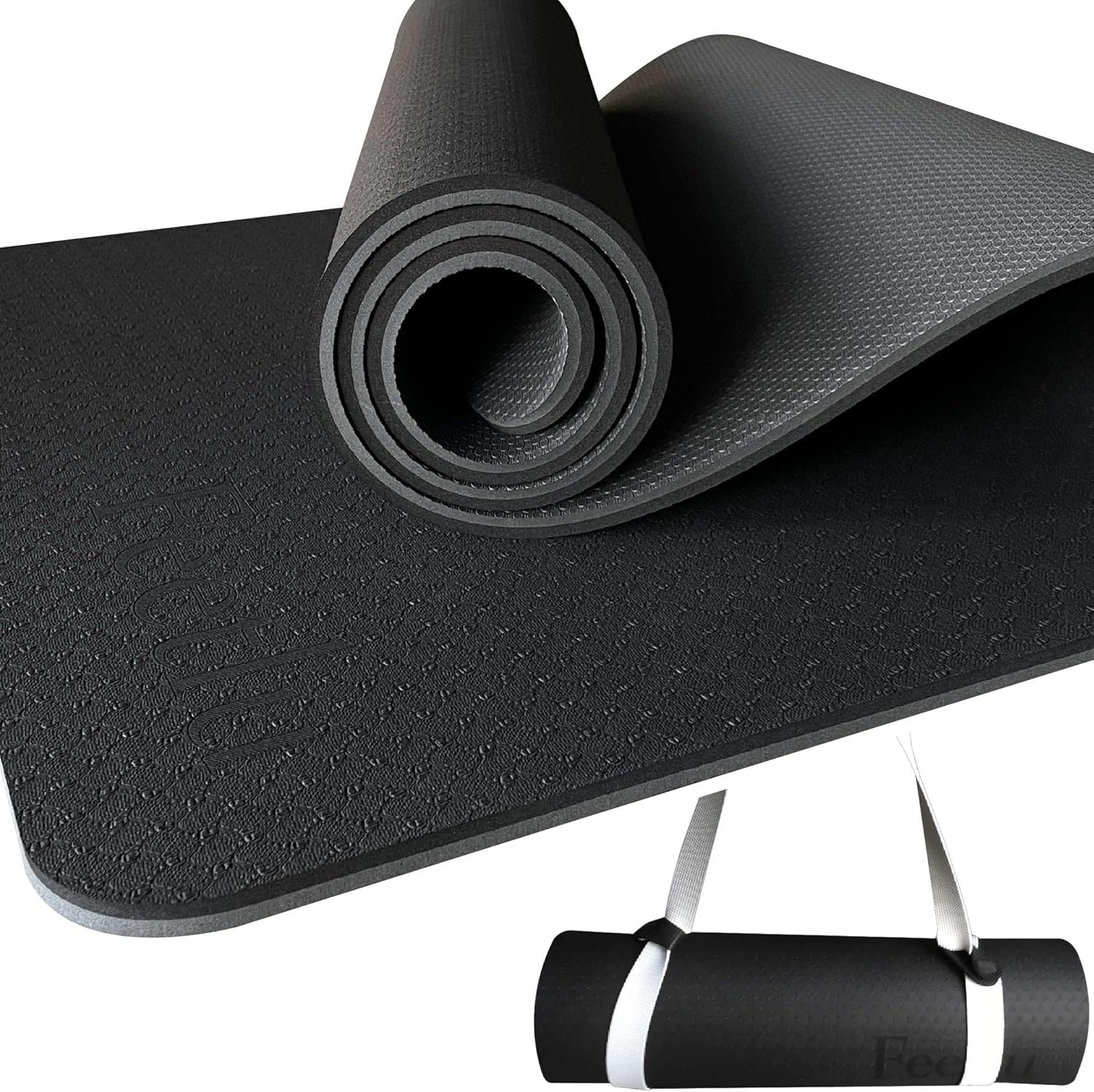 Yoga Mat with Strap for All Workouts