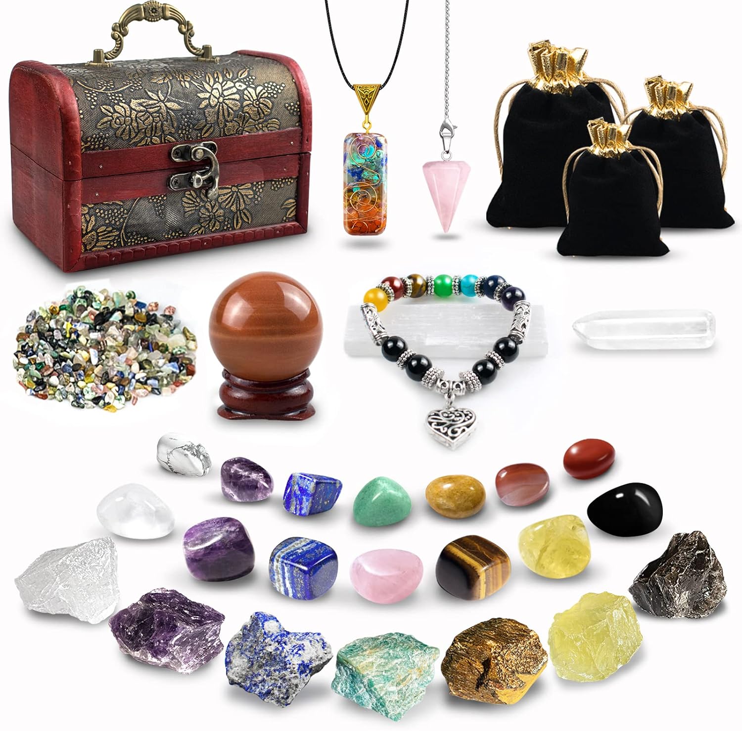 Healing Crystals & Chakra Stones Kit