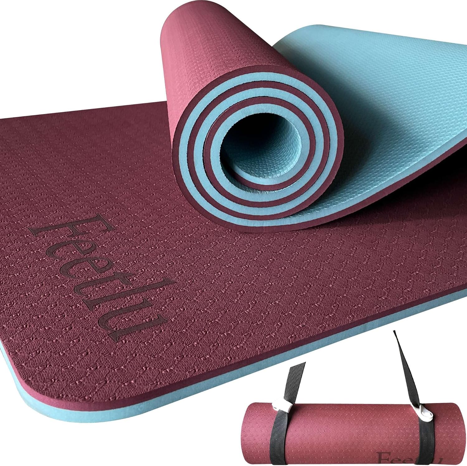 Yoga Mat with Strap for All Workouts