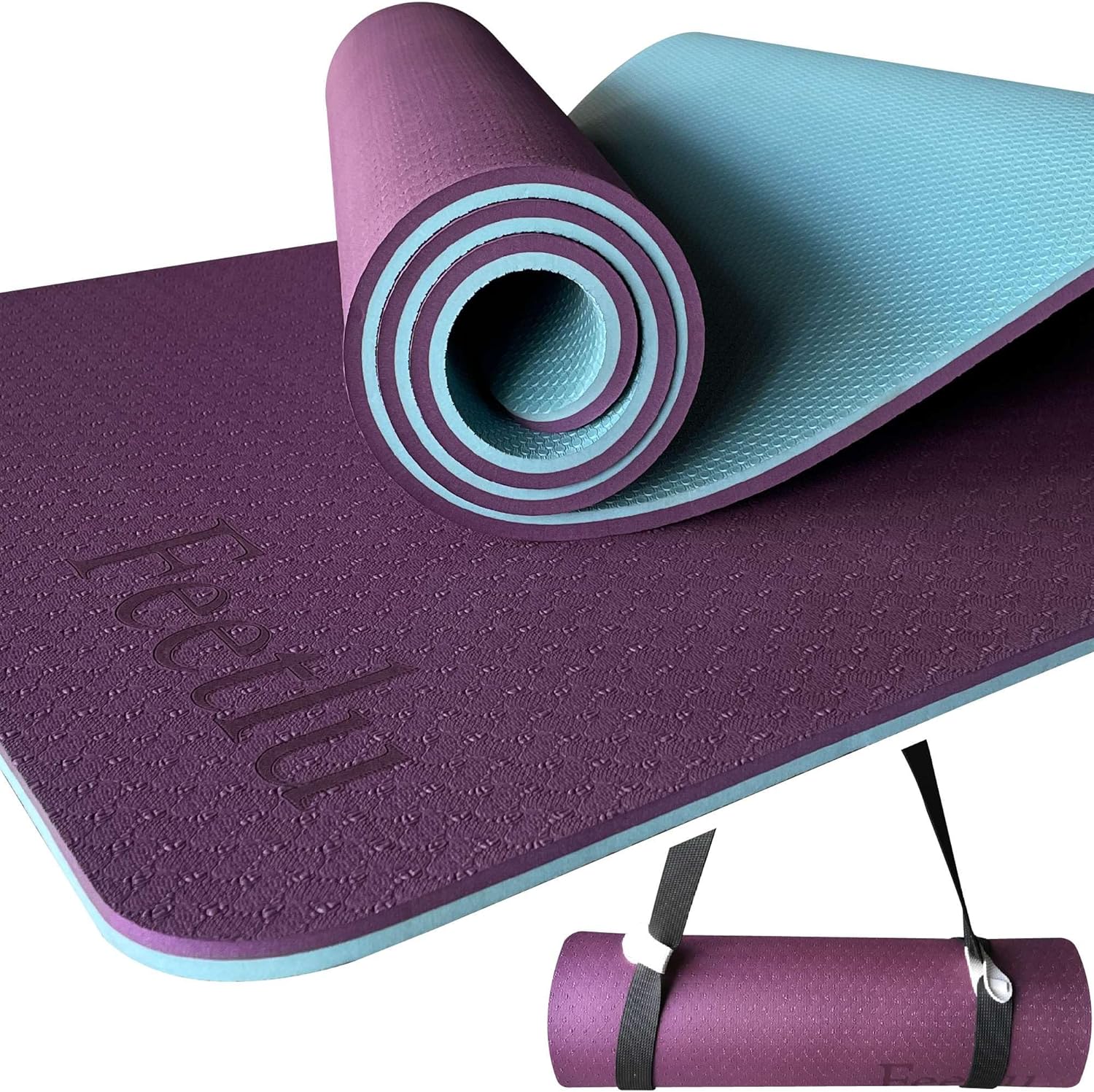 Yoga Mat with Strap for All Workouts