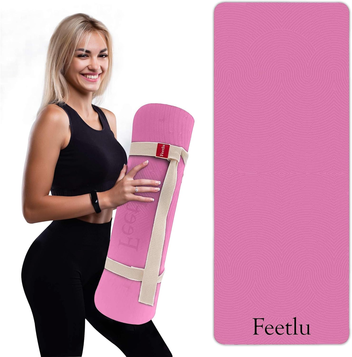 Yoga Mat with Strap for All Workouts