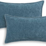 CaliTime Chenille Throw Pillow Covers Set - Maria