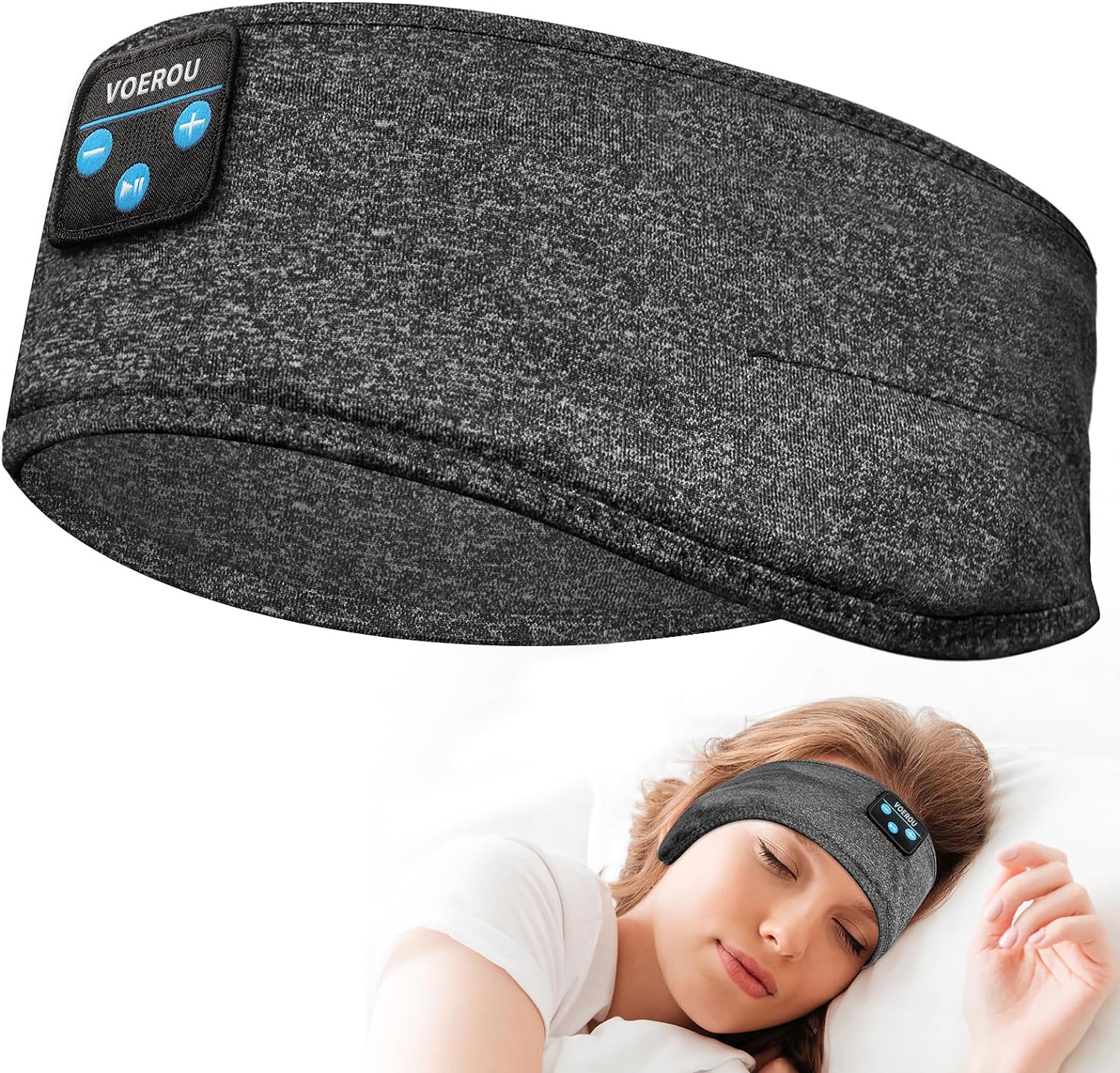 Voerou SleepFit Wireless Headband – Comfort & Sound for Sleep