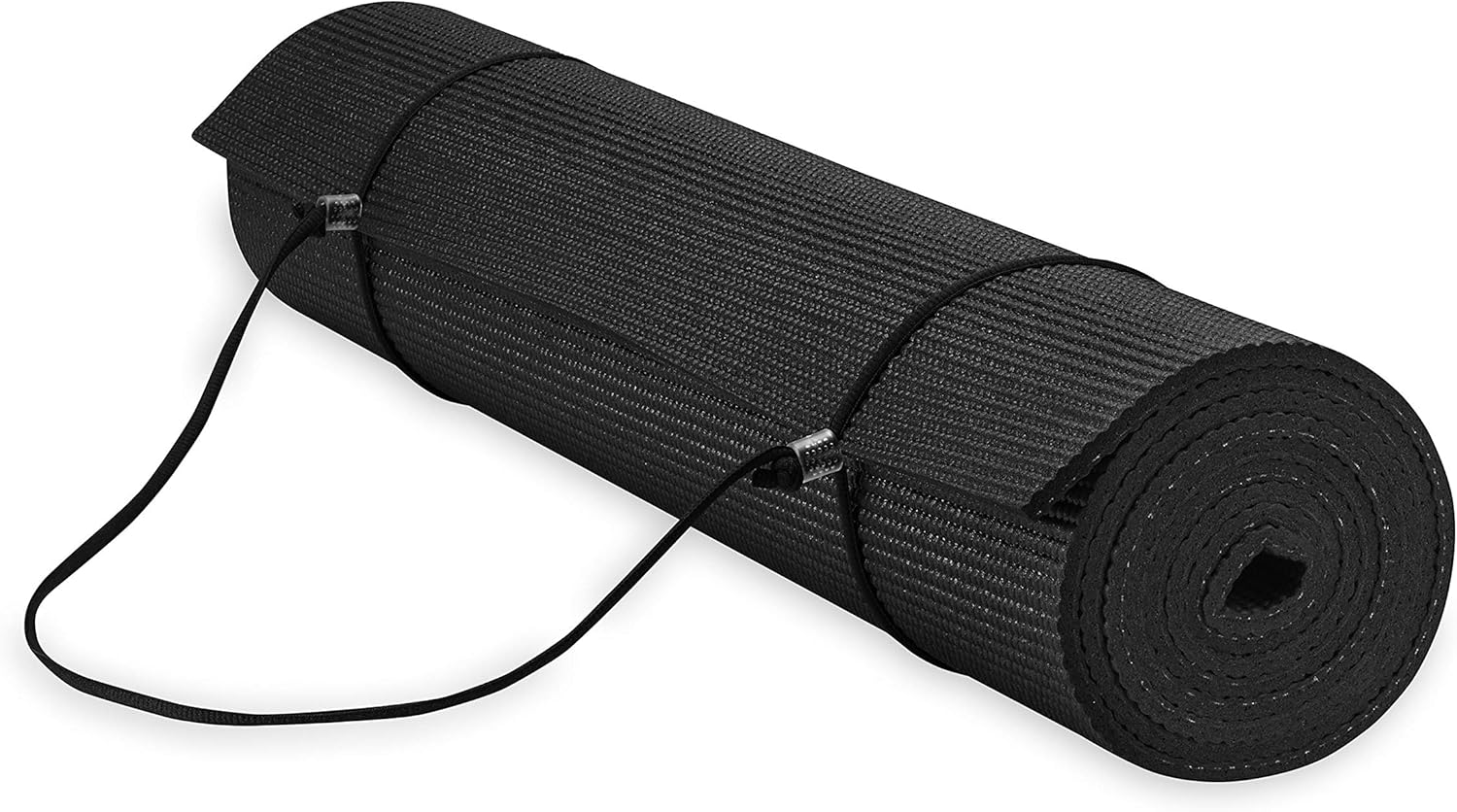 Black Essentials Premium Yoga Mat with Sling