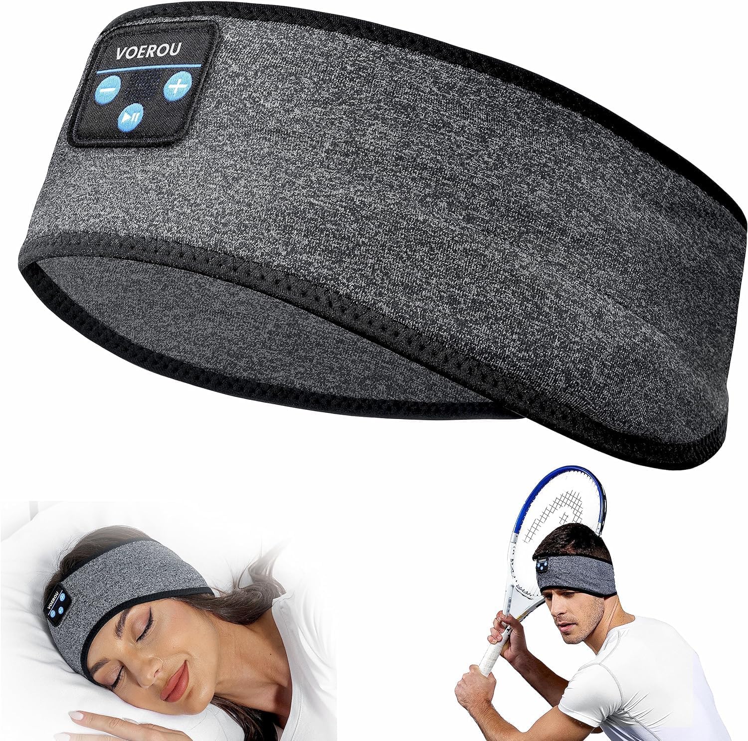 Voerou SleepFit Wireless Headband – Comfort & Sound for Sleep