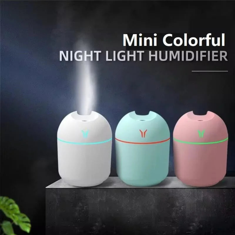 250ML USB Mini Air Humidifier Aroma Essential Oil Diffuser For Home Car Ultrasonic Mute Mist Maker Diffuser with LED Color Lamp - High quality product image