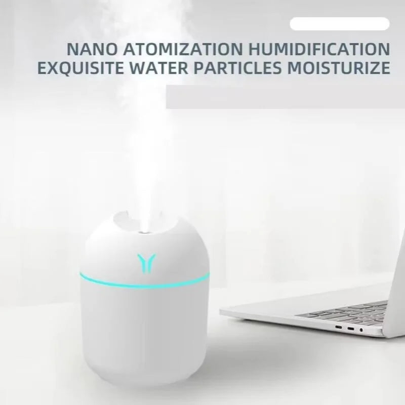 250ML USB Mini Air Humidifier Aroma Essential Oil Diffuser For Home Car Ultrasonic Mute Mist Maker Diffuser with LED Color Lamp - High quality product image