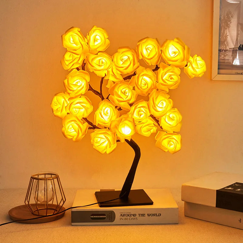 LED Rose Leaf Table Lamp