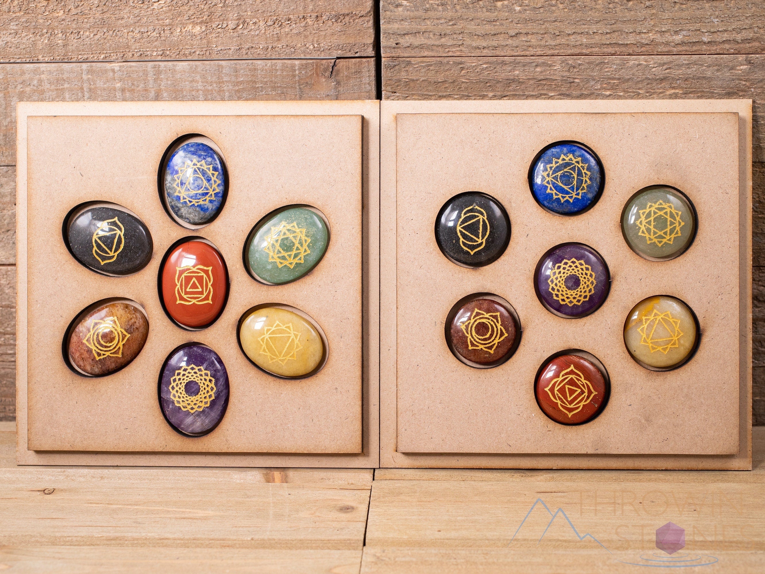 Chakra Crystals in Wooden Box Set - High quality product image