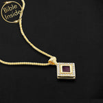 Christian Bible Necklace with Nano Scripture Pendant - High quality product image